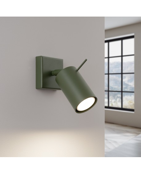 Kinkiet RING zielony oliwkowy Sollux SL.1500