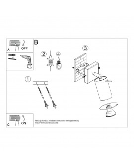 Kinkiet RING zielony oliwkowy Sollux SL.1500