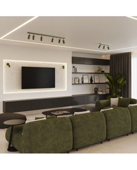 Kinkiet RING zielony oliwkowy Sollux SL.1500