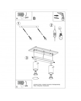 Plafon RING 2 zielony oliwkowy Sollux SL.1501