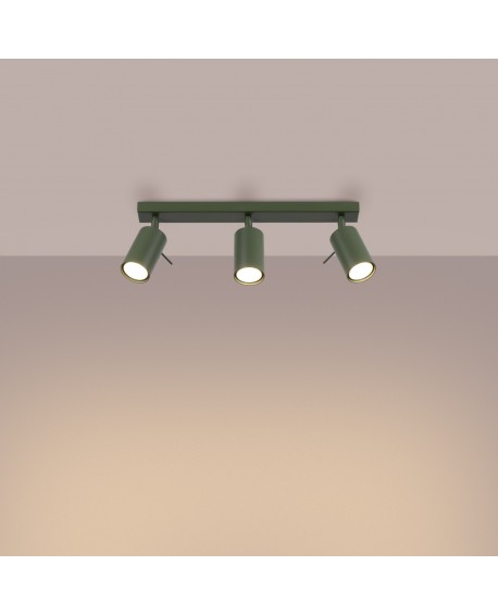 Plafon RING 3L zielony oliwkowy Sollux SL.1502