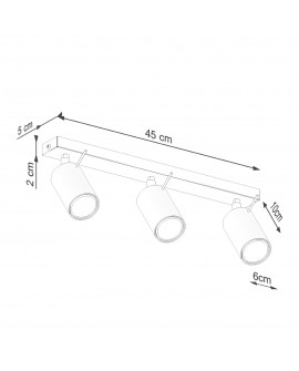Plafon RING 3L zielony oliwkowy Sollux SL.1502