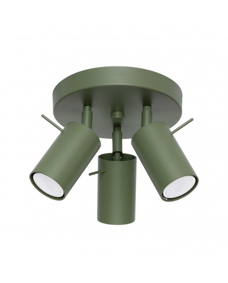 Plafon RING 3P zielony oliwkowy Sollux SL.1503