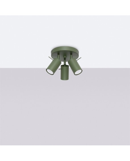 Plafon RING 3P zielony oliwkowy Sollux SL.1503