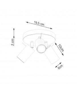 Plafon RING 3P zielony oliwkowy Sollux SL.1503
