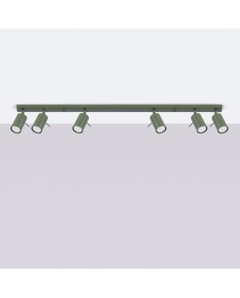 Plafon RING 6L zielony oliwkowy Sollux SL.1505