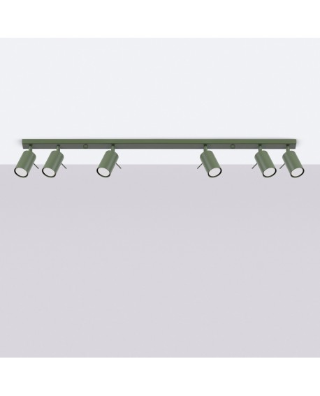 Plafon RING 6L zielony oliwkowy Sollux SL.1505