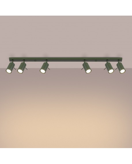 Plafon RING 6L zielony oliwkowy Sollux SL.1505