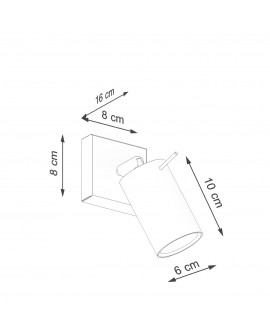 Kinkiet RING ochra czerwona Sollux SL.1506