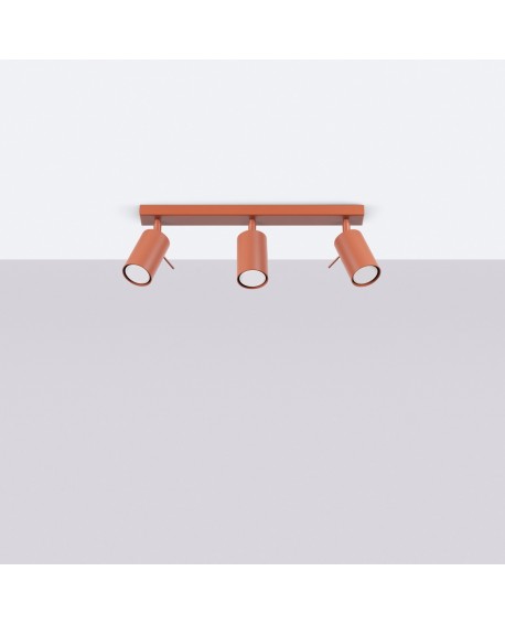 Plafon RING 3L ochra czerwona Sollux SL.1508