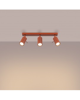 Plafon RING 3L ochra czerwona Sollux SL.1508
