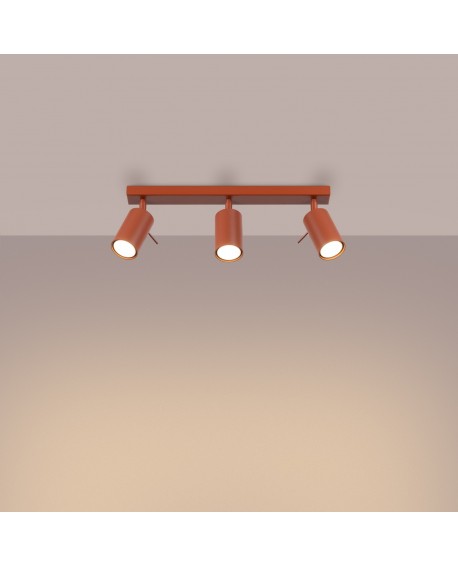 Plafon RING 3L ochra czerwona Sollux SL.1508