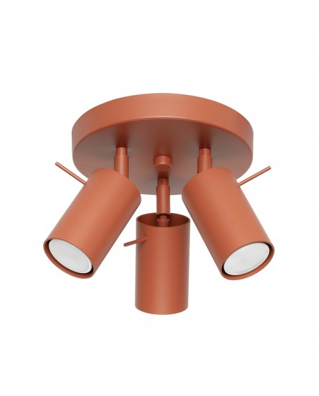 Plafon RING 3P ochra czerwona Sollux SL.1509