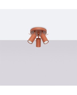 Plafon RING 3P ochra czerwona Sollux SL.1509