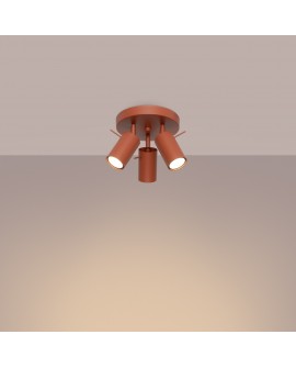 Plafon RING 3P ochra czerwona Sollux SL.1509