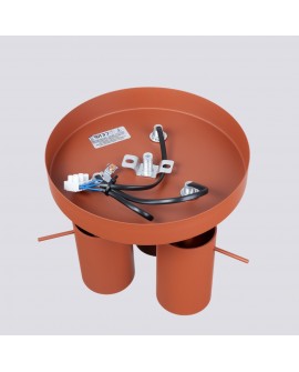 Plafon RING 3P ochra czerwona Sollux SL.1509