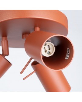 Plafon RING 3P ochra czerwona Sollux SL.1509