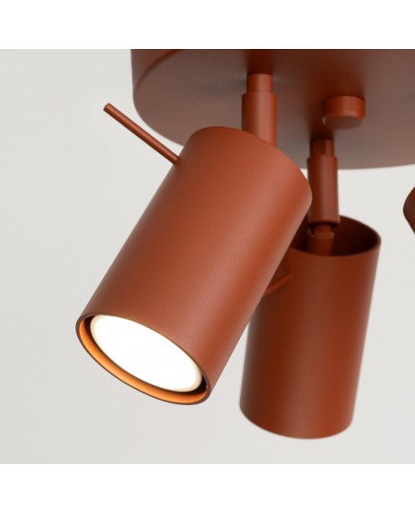 Plafon RING 3P ochra czerwona Sollux SL.1509