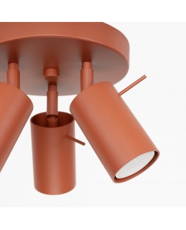 Plafon RING 3P ochra czerwona Sollux SL.1509