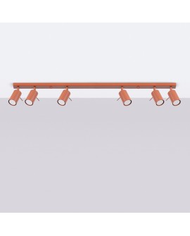 Plafon RING 6L ochra czerwona Sollux SL.1511