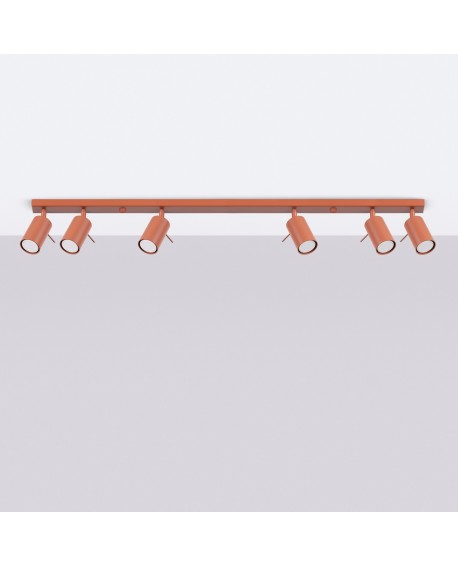 Plafon RING 6L ochra czerwona Sollux SL.1511