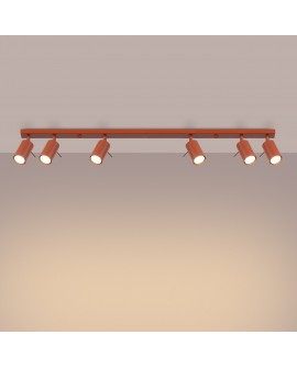 Plafon RING 6L ochra czerwona Sollux SL.1511