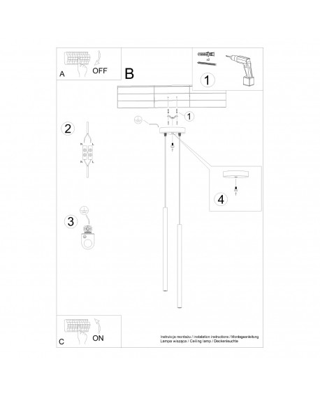 Lampa wisząca PASTELO 2 beżowa Sollux SL.1513