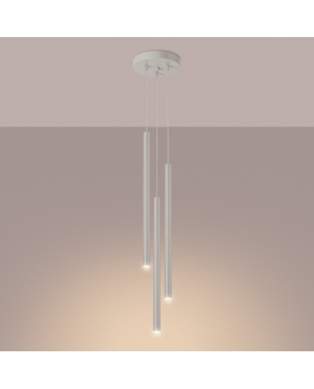 Lampa wisząca PASTELO 3P beżowa Sollux SL.1515