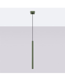 Lampa wisząca PASTELO 1 zielona oliwka Sollux SL.1518