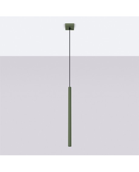 Lampa wisząca PASTELO 1 zielona oliwka Sollux SL.1518