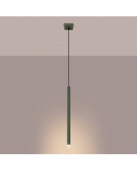 Lampa wisząca PASTELO 1 zielona oliwka Sollux SL.1518