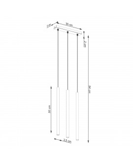 Lampa wisząca PASTELO 3 zielona oliwka Sollux SL.1520