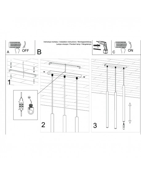 Lampa wisząca PASTELO 3 zielona oliwka Sollux SL.1520