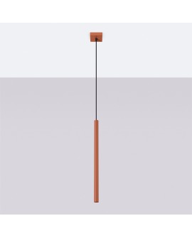 Lampa wisząca PASTELO 1 ochra czerwona Sollux SL.1524