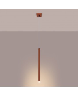 Lampa wisząca PASTELO 1 ochra czerwona Sollux SL.1524