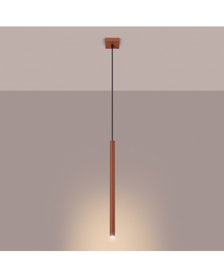 Lampa wisząca PASTELO 1 ochra czerwona Sollux SL.1524