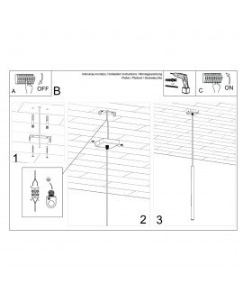 Lampa wisząca PASTELO 1 ochra czerwona Sollux SL.1524