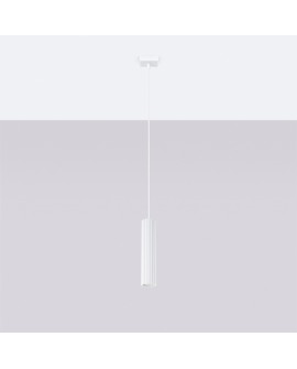 Lampa wisząca KARBON 1 biały Sollux SL.1535