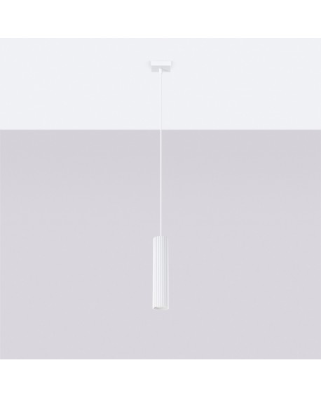 Lampa wisząca KARBON 1 biały Sollux SL.1535