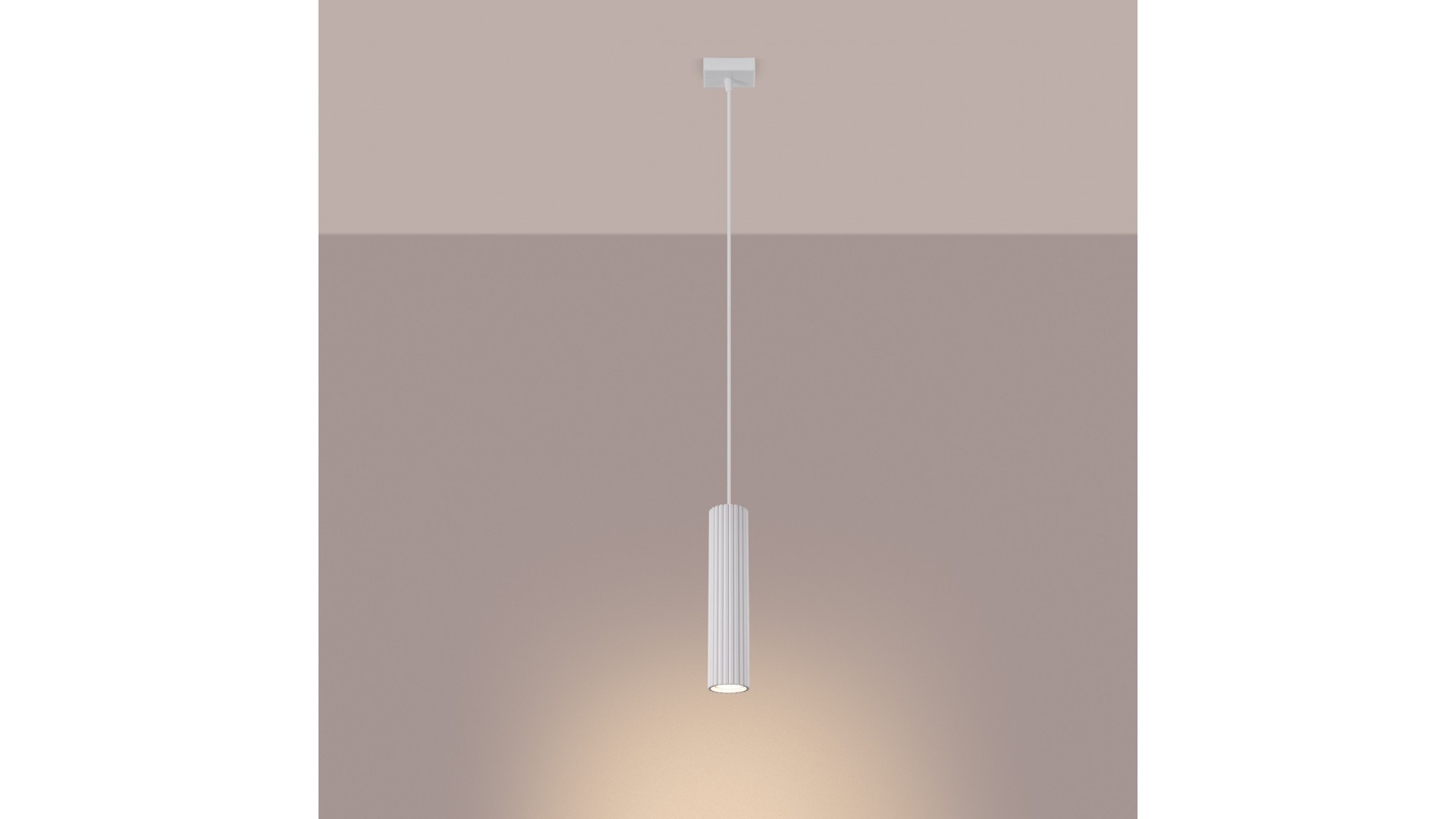 Lampa wisząca KARBON 1 biały Sollux SL.1535