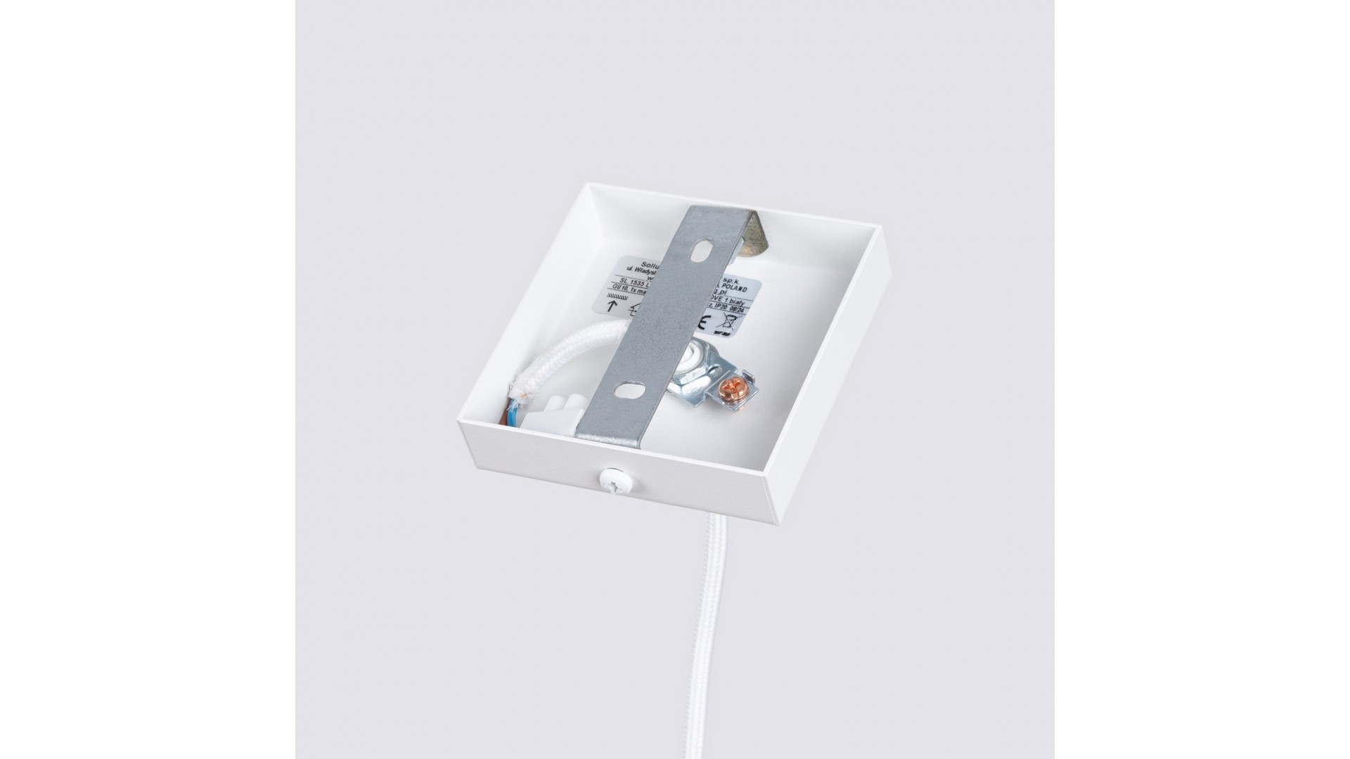 Lampa wisząca KARBON 1 biały Sollux SL.1535