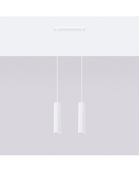 Lampa wisząca KARBON 2 biały Sollux SL.1536