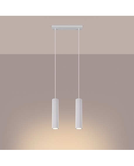 Lampa wisząca KARBON 2 biały Sollux SL.1536