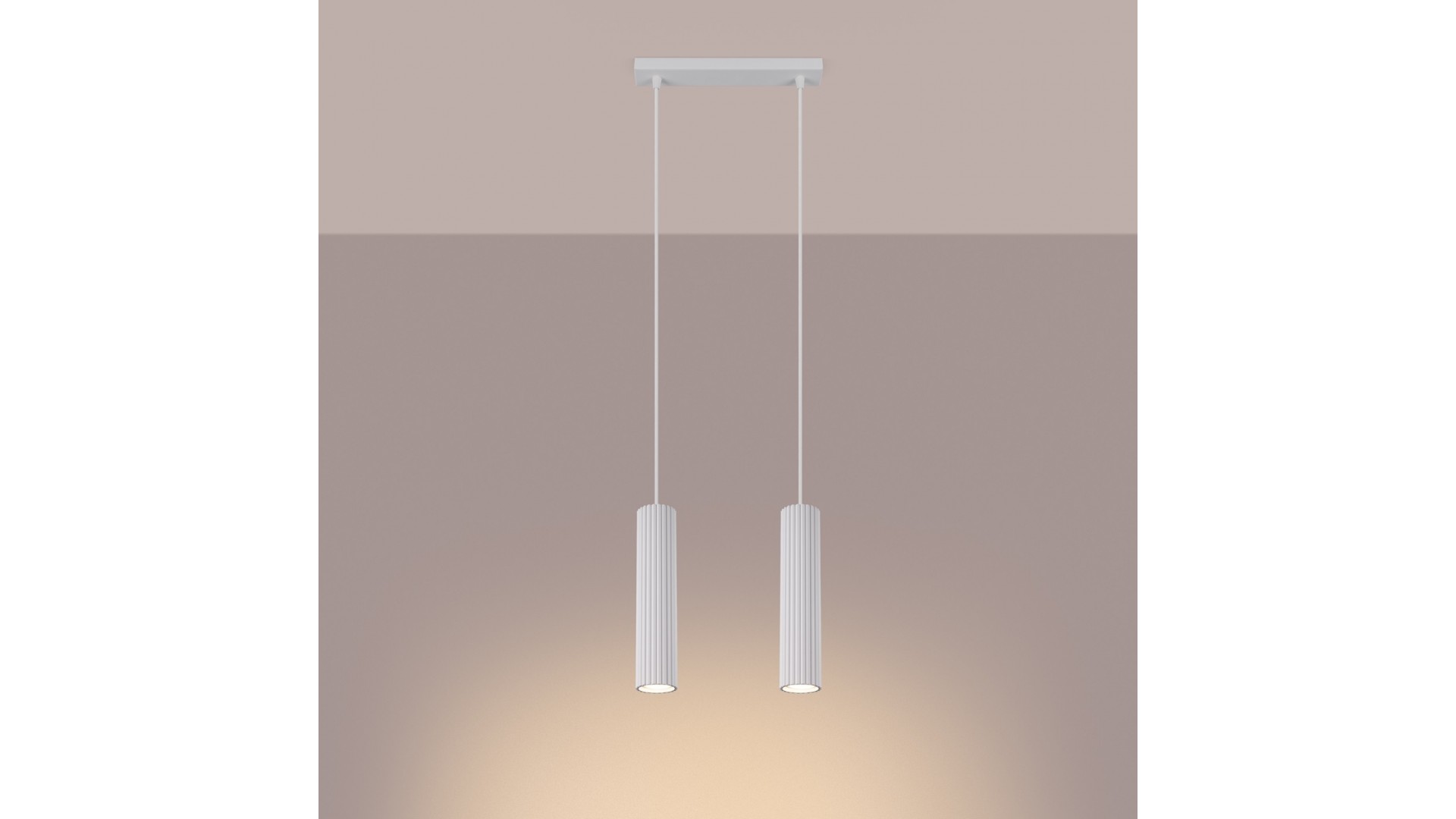 Lampa wisząca KARBON 2 biały Sollux SL.1536