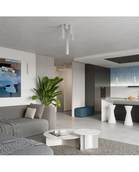 Lampa wisząca KARBON 2 biały Sollux SL.1536