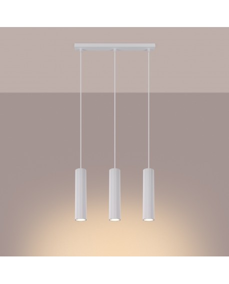 Lampa wisząca KARBON 3L biały Sollux SL.1537
