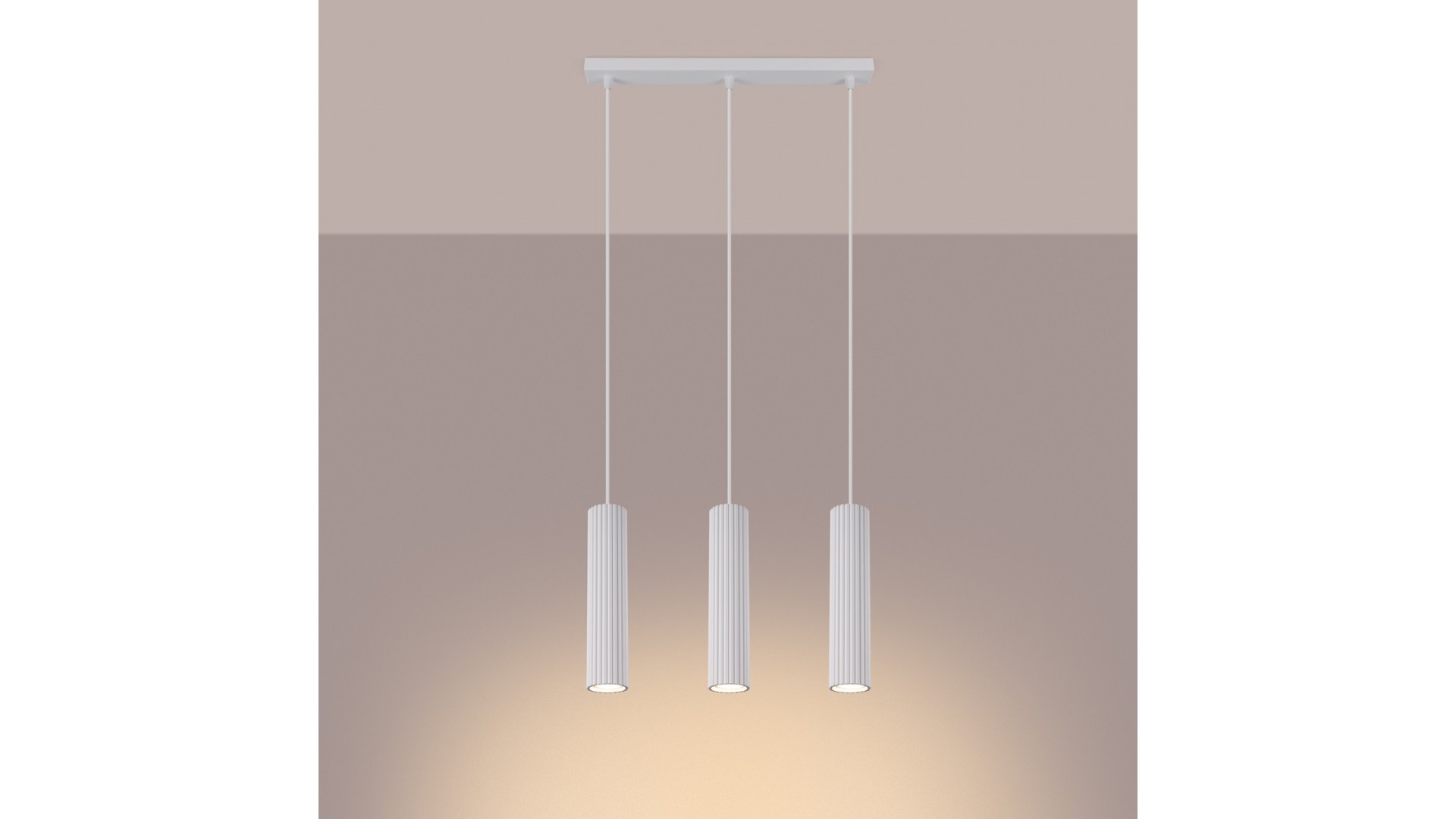Lampa wisząca KARBON 3L biały Sollux SL.1537