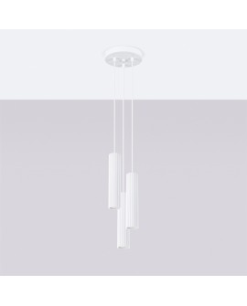 Lampa wisząca KARBON 3P biały Sollux SL.1538