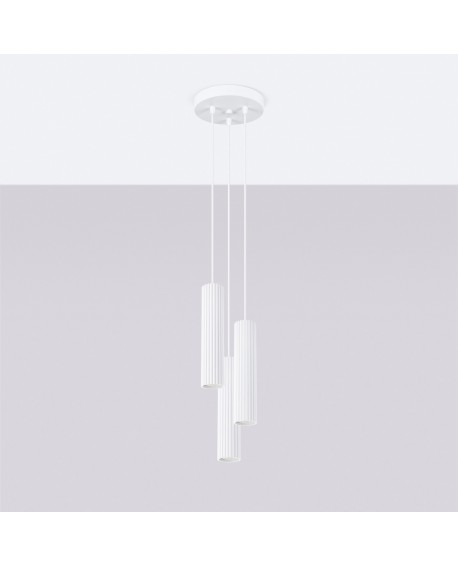 Lampa wisząca KARBON 3P biały Sollux SL.1538