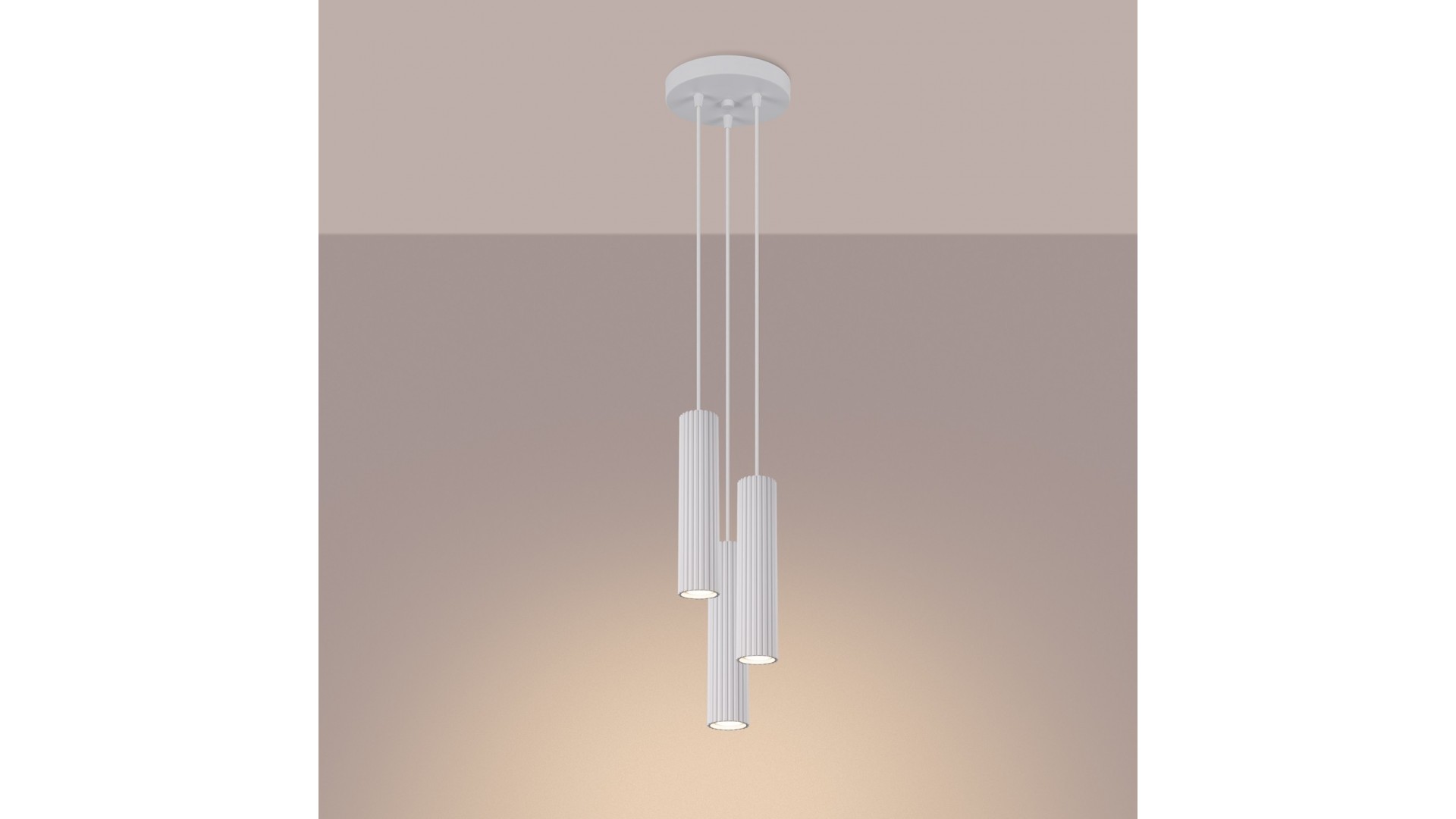 Lampa wisząca KARBON 3P biały Sollux SL.1538